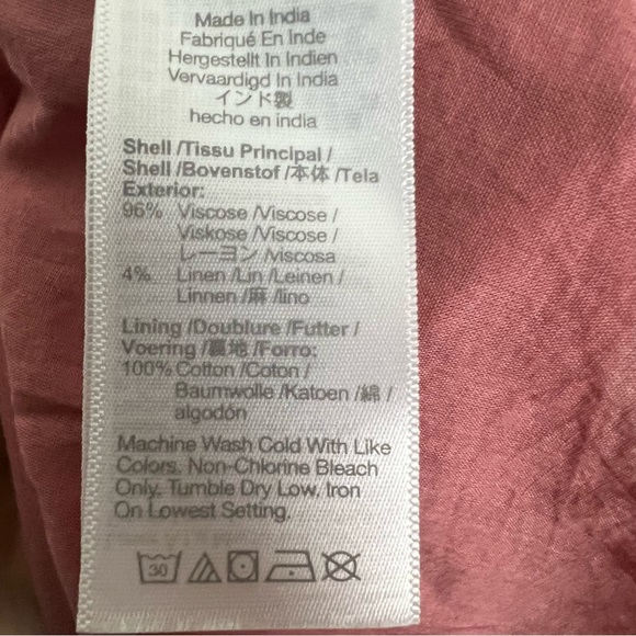 NEW Madewell Ruffle Neck Button Up Mini Dress Vintage Quartz Pink Floral Size 4 - Picture 12 of 12